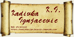 Kadivka Ignjačević vizit kartica